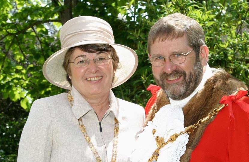 Councillor Graham Burgess with his wife Mal